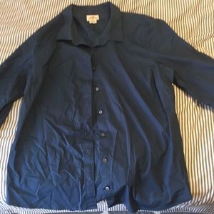J Crew peacock blue button up shirt!
